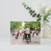 vietnam straatfietsen briefkaart (Staand voorkant)