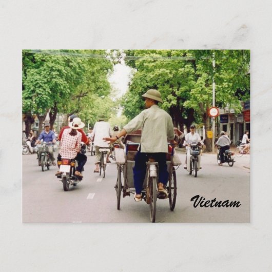 vietnam straten briefkaart (Voorkant)