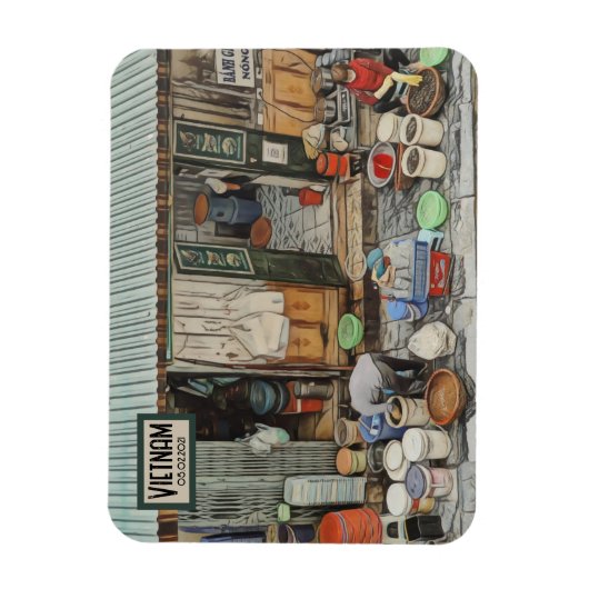 Vietnam Street Life,  datum Magneet (Verticaal)