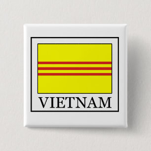 Vietnam-toets Vierkante Button 5,1 Cm