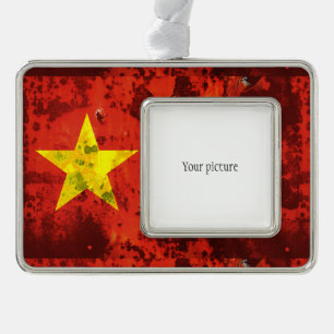 Vietnam Verzilverd Kader Ornament