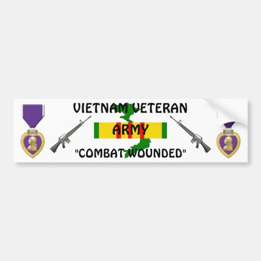 VIETNAM VET Combat Wond Bumpersticker (Voorkant)