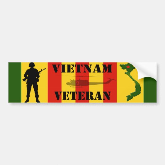 Vietnam Veteraan-Bumpersticker Bumpersticker (Voorkant)