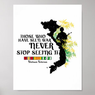 Vietnam veteraan die de oorlog hebben gezien poster