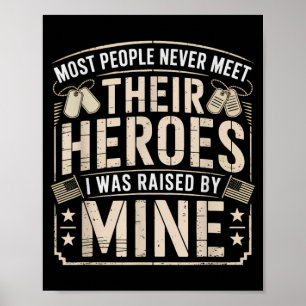 Vietnam Veteraan Dochter Raised Eagle Badge Meeste Poster