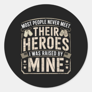 Vietnam Veteraan Dochter Raised Eagle Badge Meeste Ronde Sticker