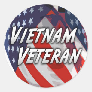 Vietnam Veteraan-Sticker Ronde Sticker