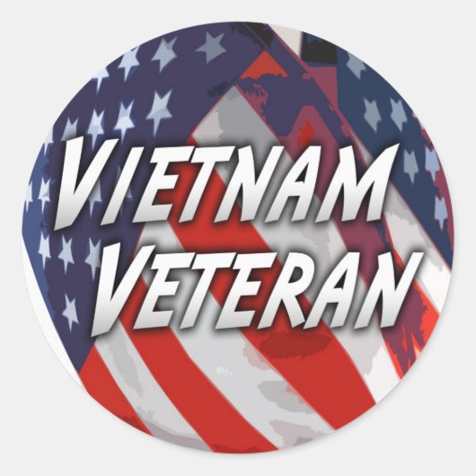 Vietnam Veteraan-Sticker Ronde Sticker (Voorkant)