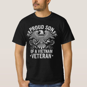 Vietnam Veteraan Trotse Zoon Amerikaanse vlag VS T-shirt