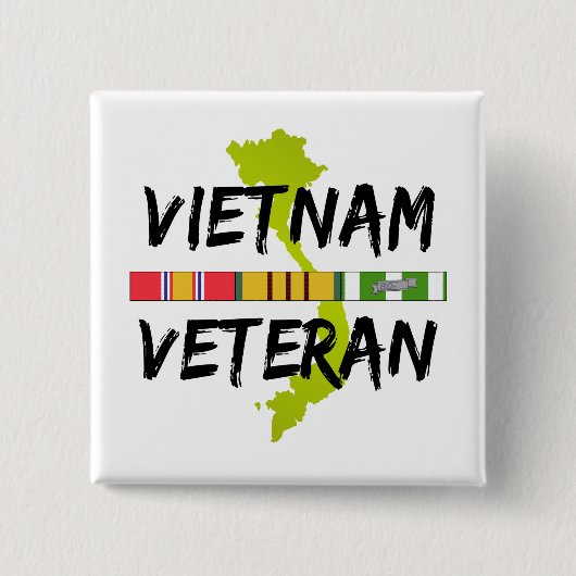 vietnam veteraan vierkante button 5,1 cm (Voorkant)