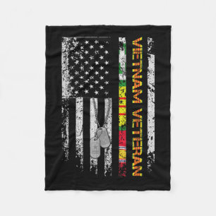 Vietnam Veteraan  Vlag Memorial Patriotic Fleece Deken