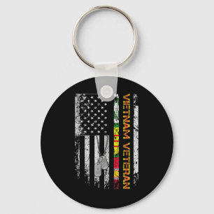 Vietnam Veteraan  Vlag Memorial Patriotic Sleutelhanger