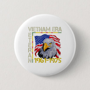 Vietnam Veteran Era 1961 1975 Memorial Flag Americ Ronde Button 5,7 Cm