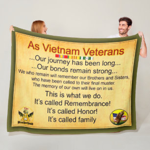 VIETNAM VETERAN FLEECE DEKEN