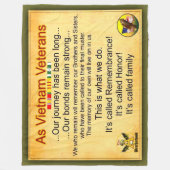 VIETNAM VETERAN FLEECE DEKEN (Voorkant)