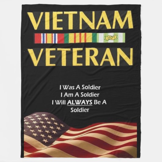 VIETNAM VETERAN FLEECE DEKEN (Voorkant)