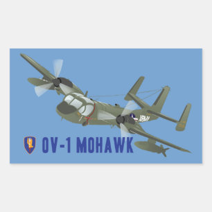 Vietnam Veteran Mohawk Rechthoekige Sticker