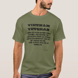 VIETNAM VETERAN Oath GreenT-Shirt T-Shirt
