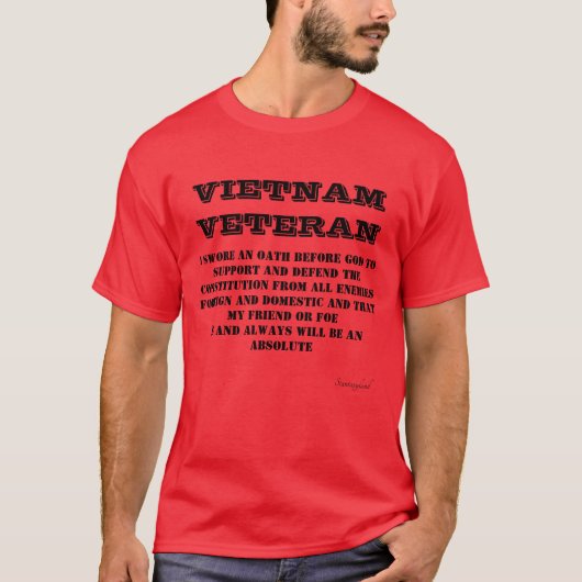 VIETNAM VETERAN OathT-Shirt T-Shirt (Voorkant)