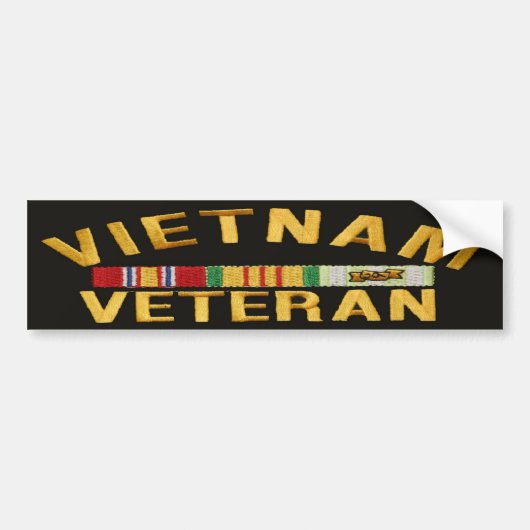 VIETNAM VETERAN PATCH-bumper sticker (Voorkant)