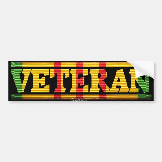 Vietnam Veteran VSM Ribbon Bumpersticker (Voorkant)