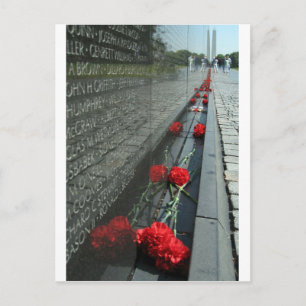 Vietnam veteranen Memorial Wall Briefkaart