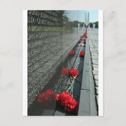 Vietnam veteranen Memorial Wall Briefkaart (Voorkant)