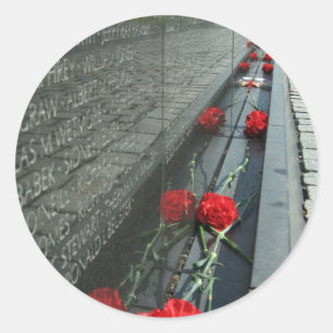 Vietnam veteranen Memorial Wall Ronde Sticker