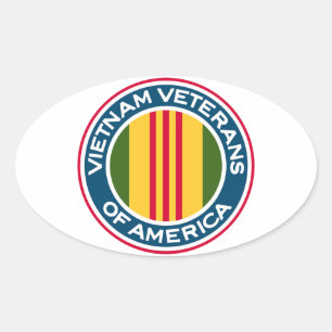 Vietnam Veteranen van de Amerikaanse Logo Ovale Sticker