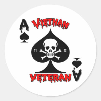 Vietnam Veteranengeschenken 1971 tot 1972 Ronde Sticker
