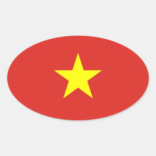 Vietnam - Vietnamese vlag Ovale Sticker