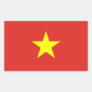 Vietnam - Vietnamese vlag Rechthoekige Sticker
