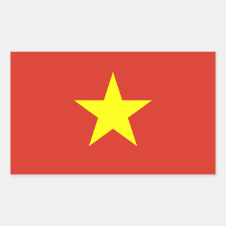 Vietnam/Vietnamese vlag Rechthoekige Sticker
