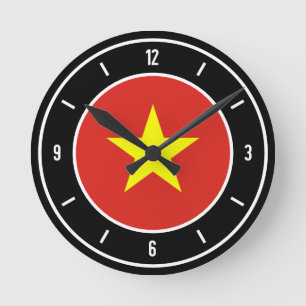 Vietnam vlag elegant ronde klok