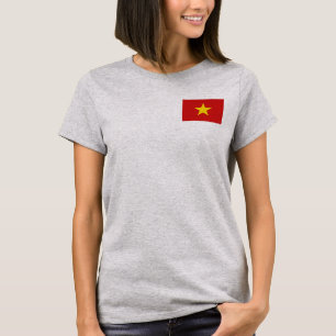 Vietnam Vlag en Kaart dk T-Shirt