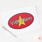 Vietnam Vlag Euro Sticker (Envelop)