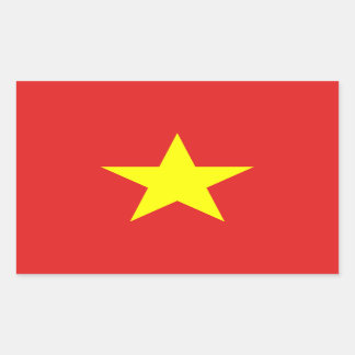 Vietnam Vlag gele ster Rechthoekige Sticker