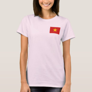 Vietnam vlag + kaart T-shirt