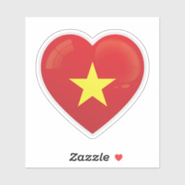 Vietnam Vlag Liefde Icon Sticker