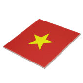 Vietnam vlag op Tile Tegeltje (Zijkant)