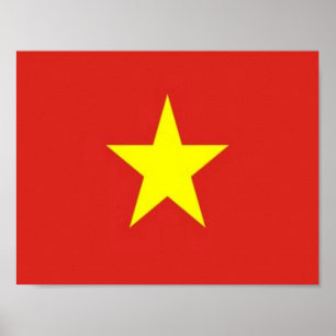 Vietnam - Vlag - Poster