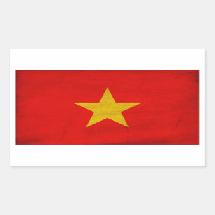 Vietnam vlag rechthoekige sticker