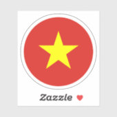 Vietnam Vlag ronde Sticker (Vel)