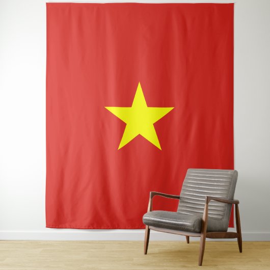 Vietnam vlag wandkleed (In situ)
