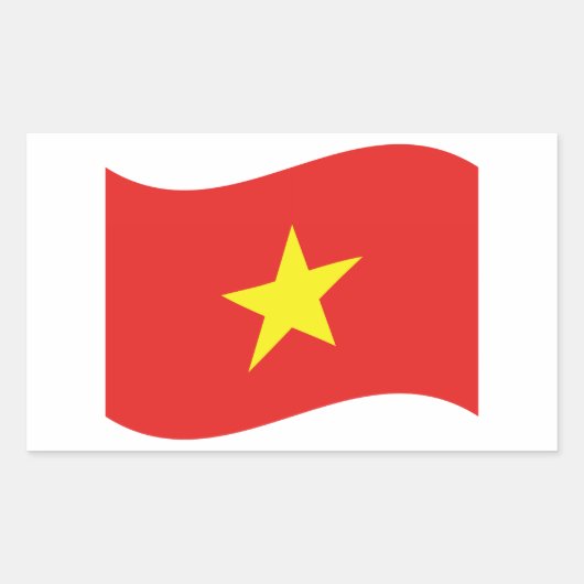 Vietnam-vlaggengolf Rechthoekige Sticker (Voorkant)
