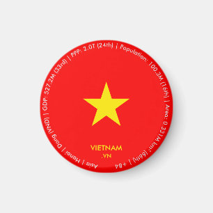 Vietnam Vlagmagneet Magneet