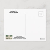 Vietnam Wall Memorial in Washington D.C. Briefkaart (Achterkant)