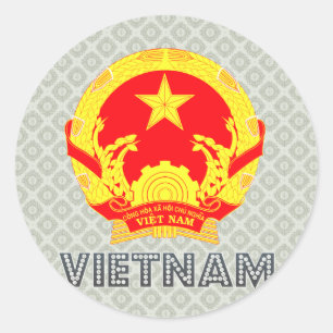 Vietnam Wapen Ronde Sticker