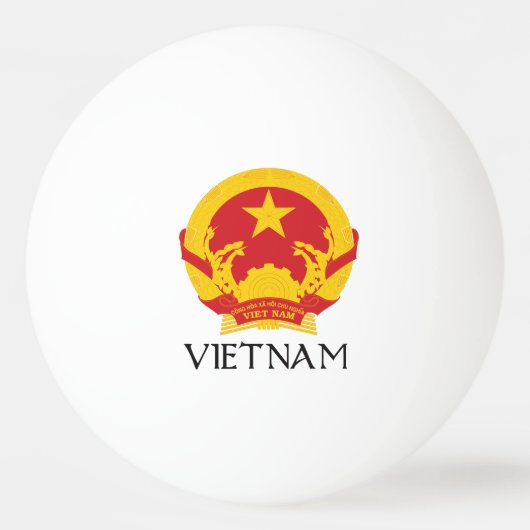 Vietnam wapenschild pingpongballen (Voorkant)