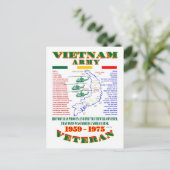 VIETNAM WAR. AMERIKAANSE ARMY VETERAN BRIEFKAART (Staand voorkant)